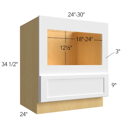 Base Microwave 24 W X 34-1/2 H X 24 D – Luxe Oak by Fabuwood