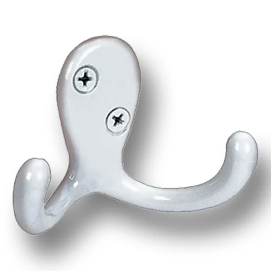 Hickory Hardware Hook Zinc White 3/8″ Center to Center