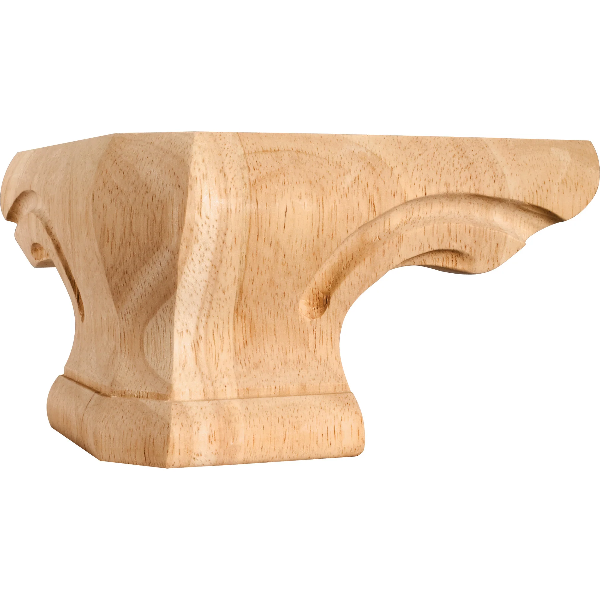 Hardware Resources Rounded Corner Pedestal Foot Cherry 4″ Length