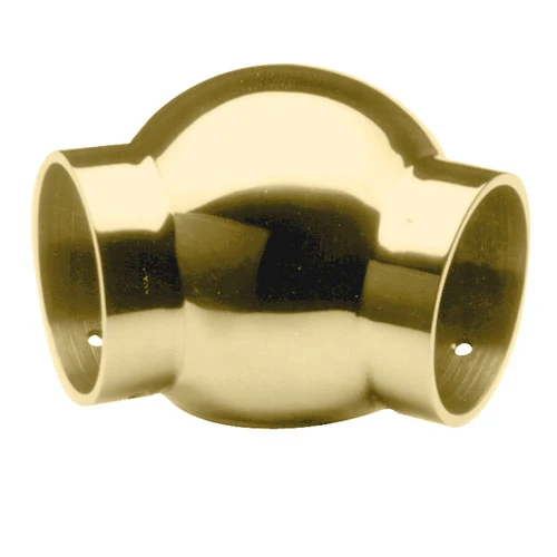 135 Degree Ball Elbow for 1-1/2″ Tubing Polished Brass