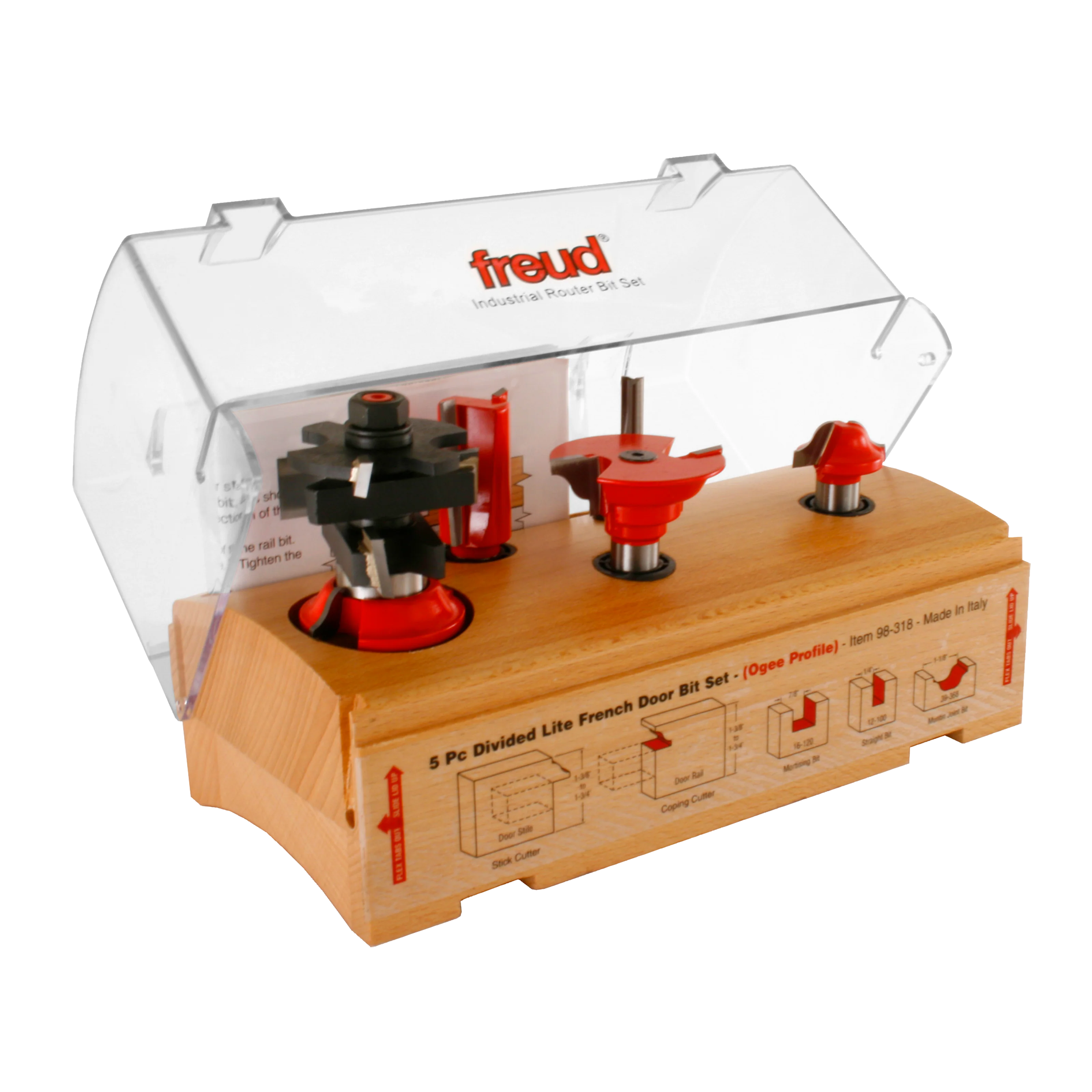 Freud 5 Piece French Door Making Sets Ogee Profile