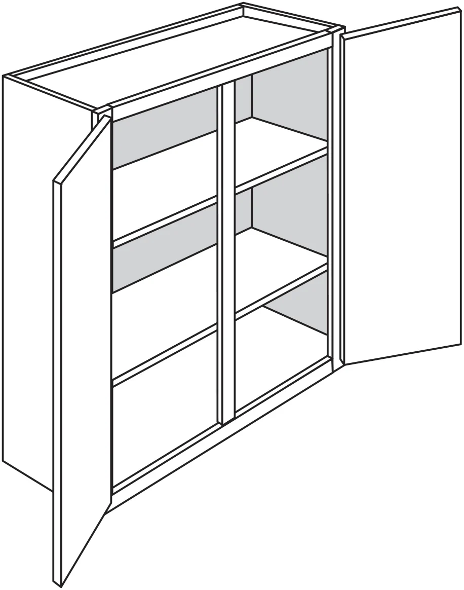 Wall Cabinet 36 W X 36 H X 12 D – Contemporary by TA Cabinetry