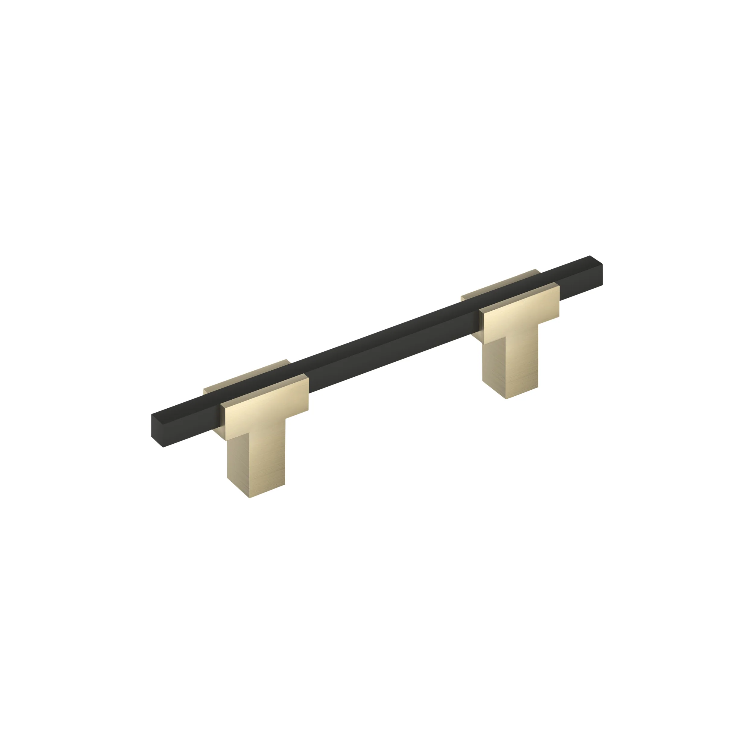 Amerock Urbanite Pull Golden Champagne/Matte Black 3-3/4″ Center to Center