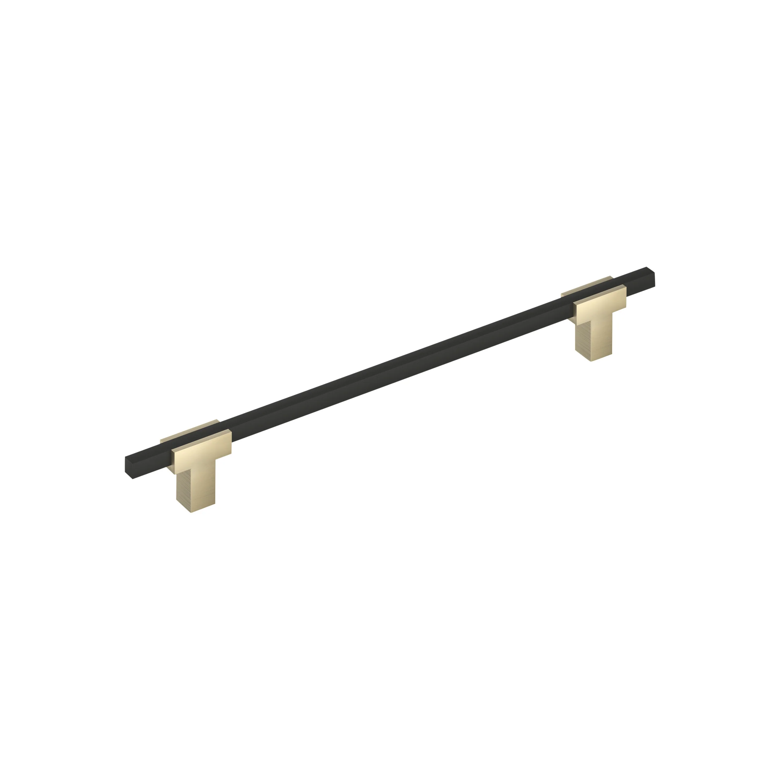 Amerock Urbanite Pull Golden Champagne/Matte Black 8-13/16″ Center to Center