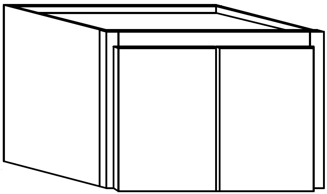 Straight Wall Garage Door 33 W X 18 H X 12 D – Teton Paint by Legend