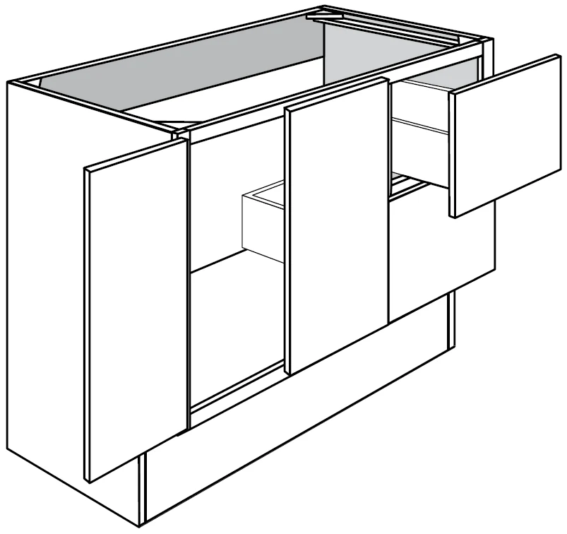 Vanity Drawer Left Sink Base Cabinet 42 W X 32-1/2 H X 18 D – Teton Paint by Legend