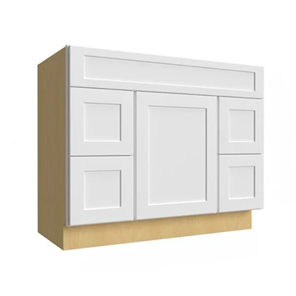 Vanity Sink w/Drawers on both sides 42 W X 34-1/2 H X 21 D – Luna Oak by Fabuwood