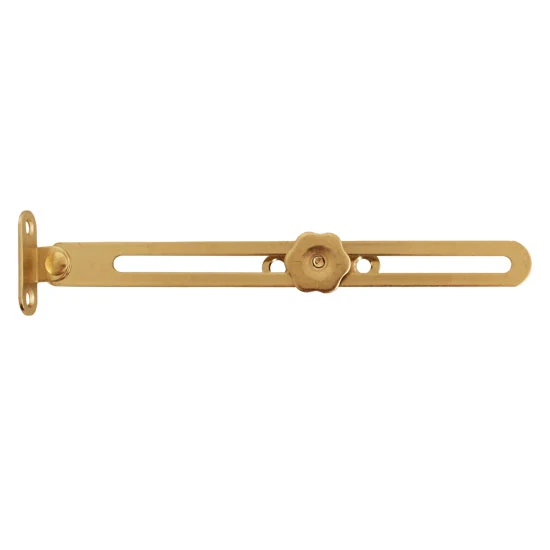 Lid Stay 6-3/4 x 3/4″ Polished Brass Non-Handed