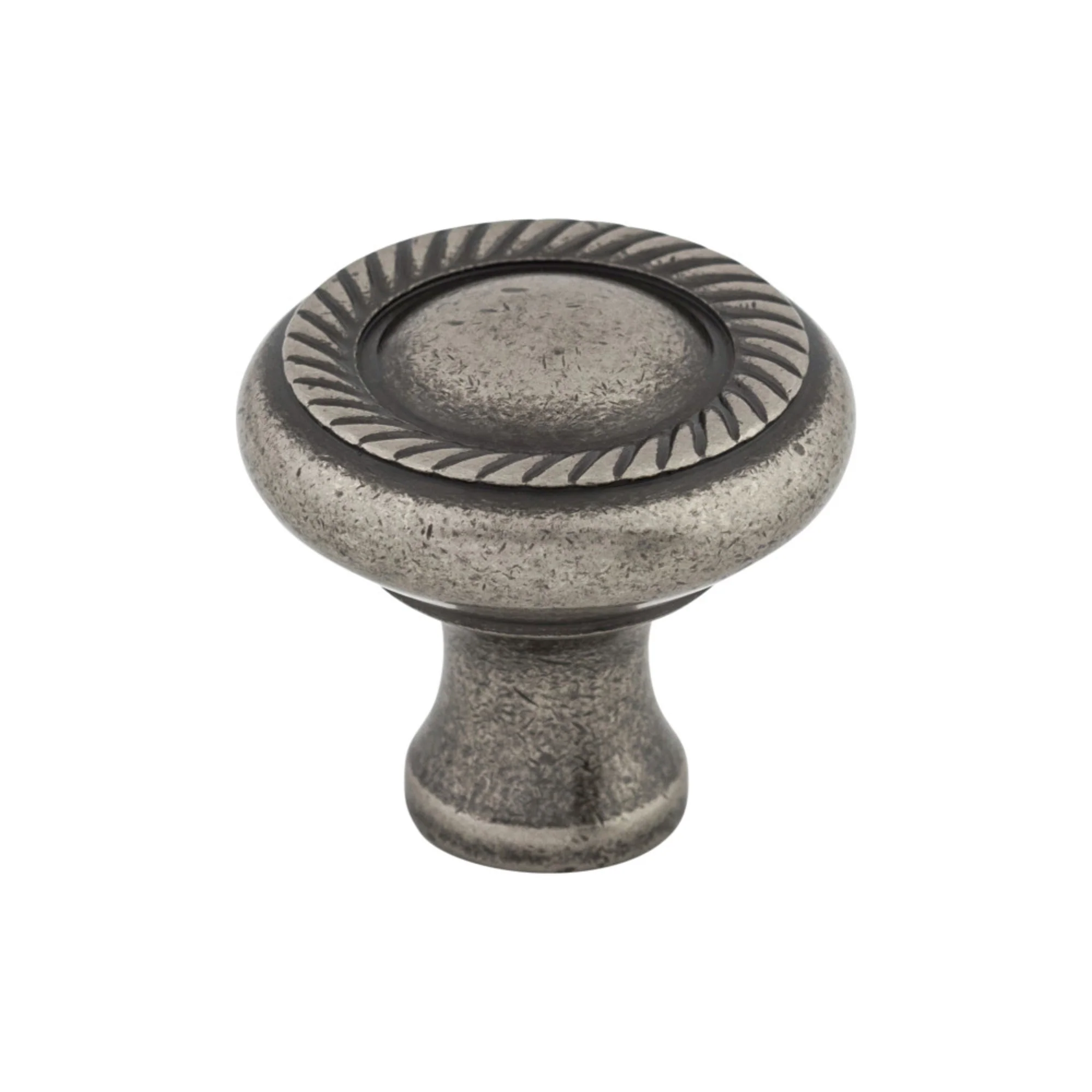 Top Knobs Somerset Knob Antique Pewter 1-3/16″ Diameter Swirl Cut Style
