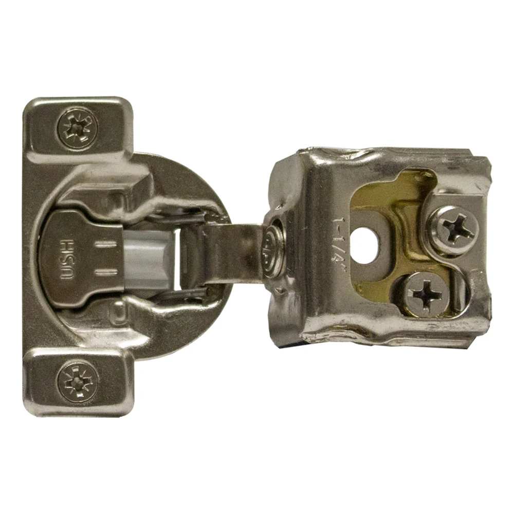 Kompakt Simple+ Soft Close 1-1/4″ Overlay 3D-Cam Face Frame Hinges, 105-Degree Opening, Press-On