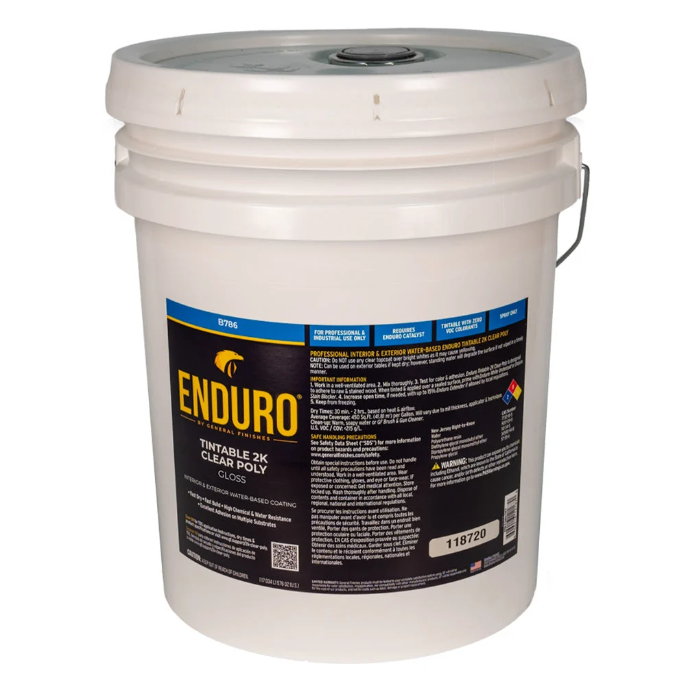 Enduro 2K Clear Poly, Gloss, 5-Gallon
