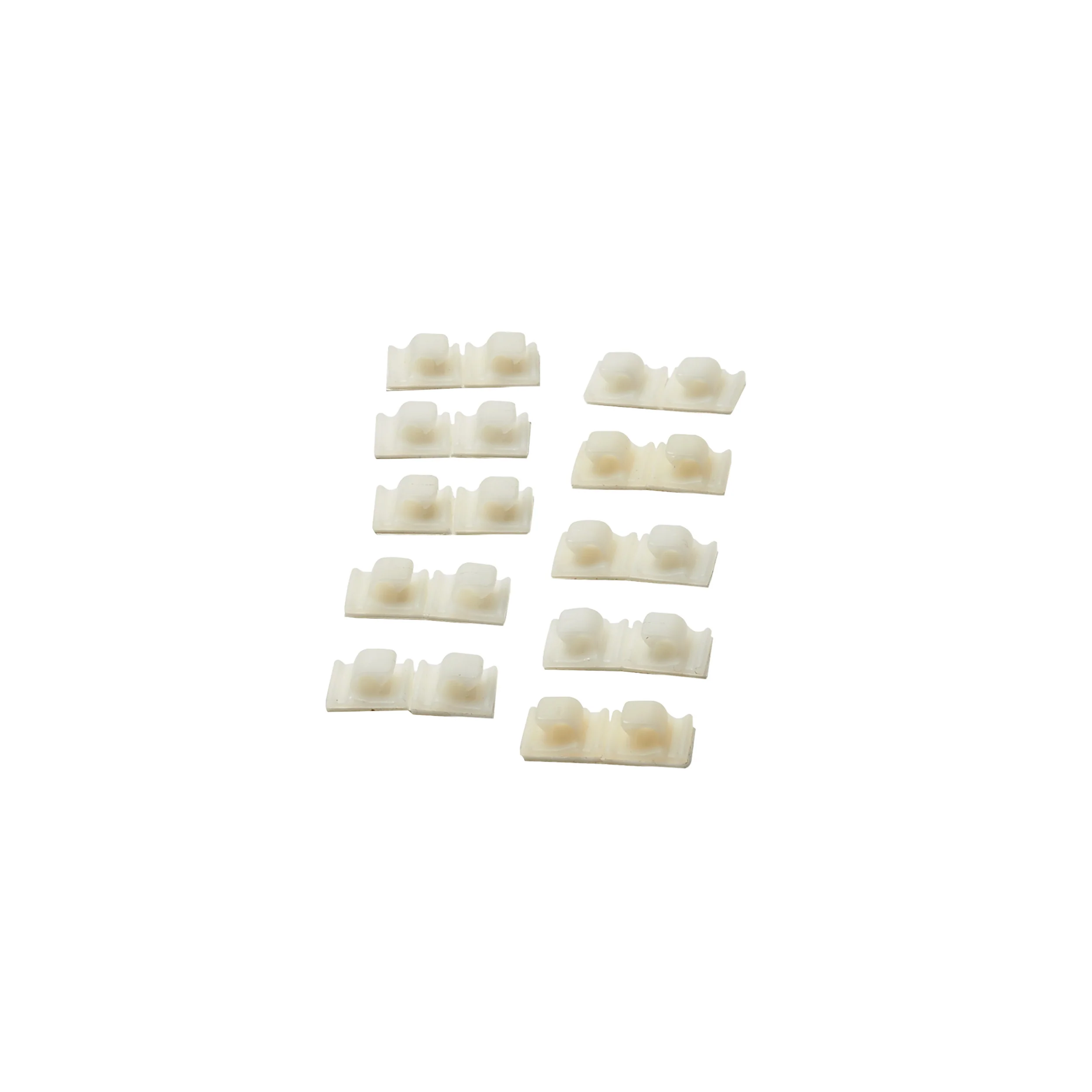 Wire Management Adhesive Clips, White (Bag Of 10)