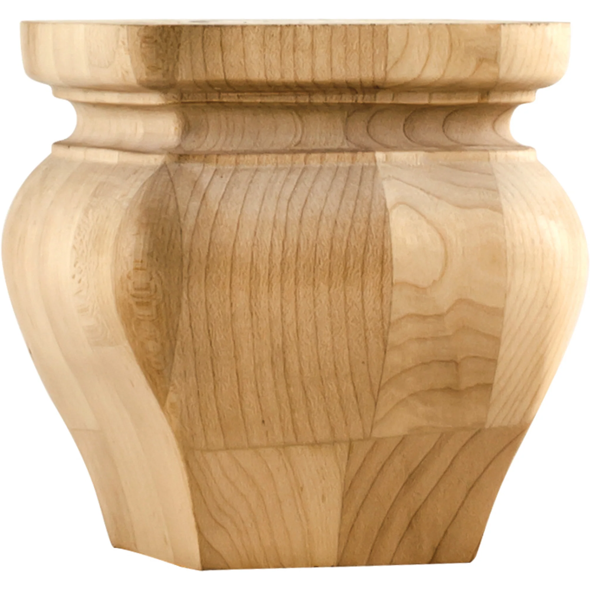 Hardware Resources Square Turned Bun Foot Maple 4-1/2″ Length