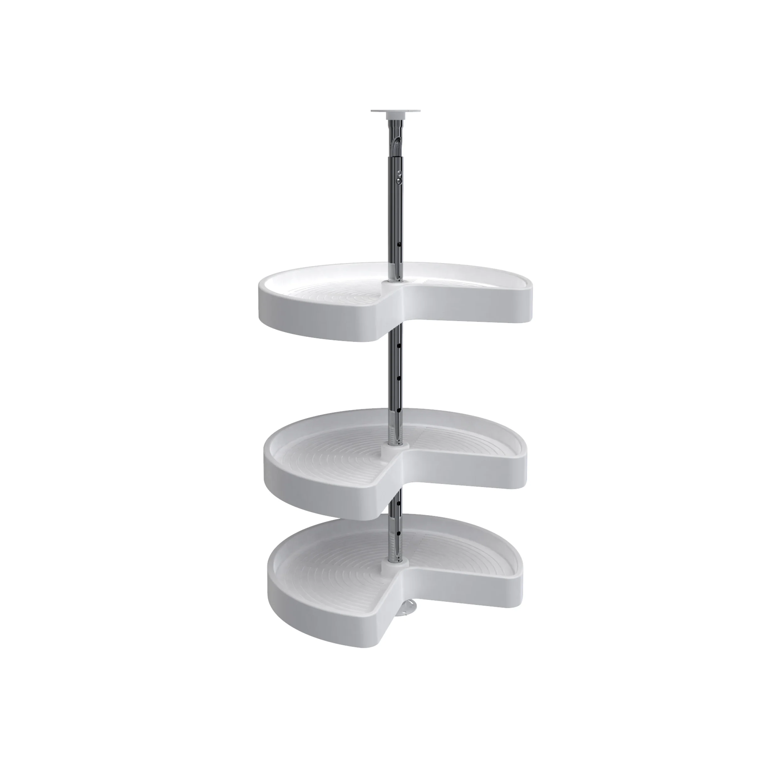 Rev-a-shelf 18″ Lazy Daisy Polymer Kidney 3 Tray Lazy Susan, White