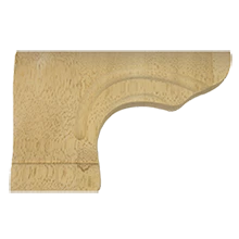 Pedestal Foot Left Rubberwood 6-1/8″ x 4″