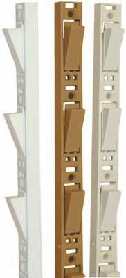 Plastic Shelf Standards 18″ Length Dark Brown, Multiples of 200