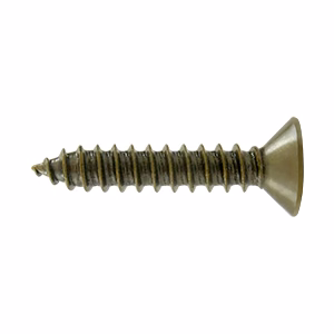 Deltana #10 Solid Brass Wood Screw, Antique Brass
