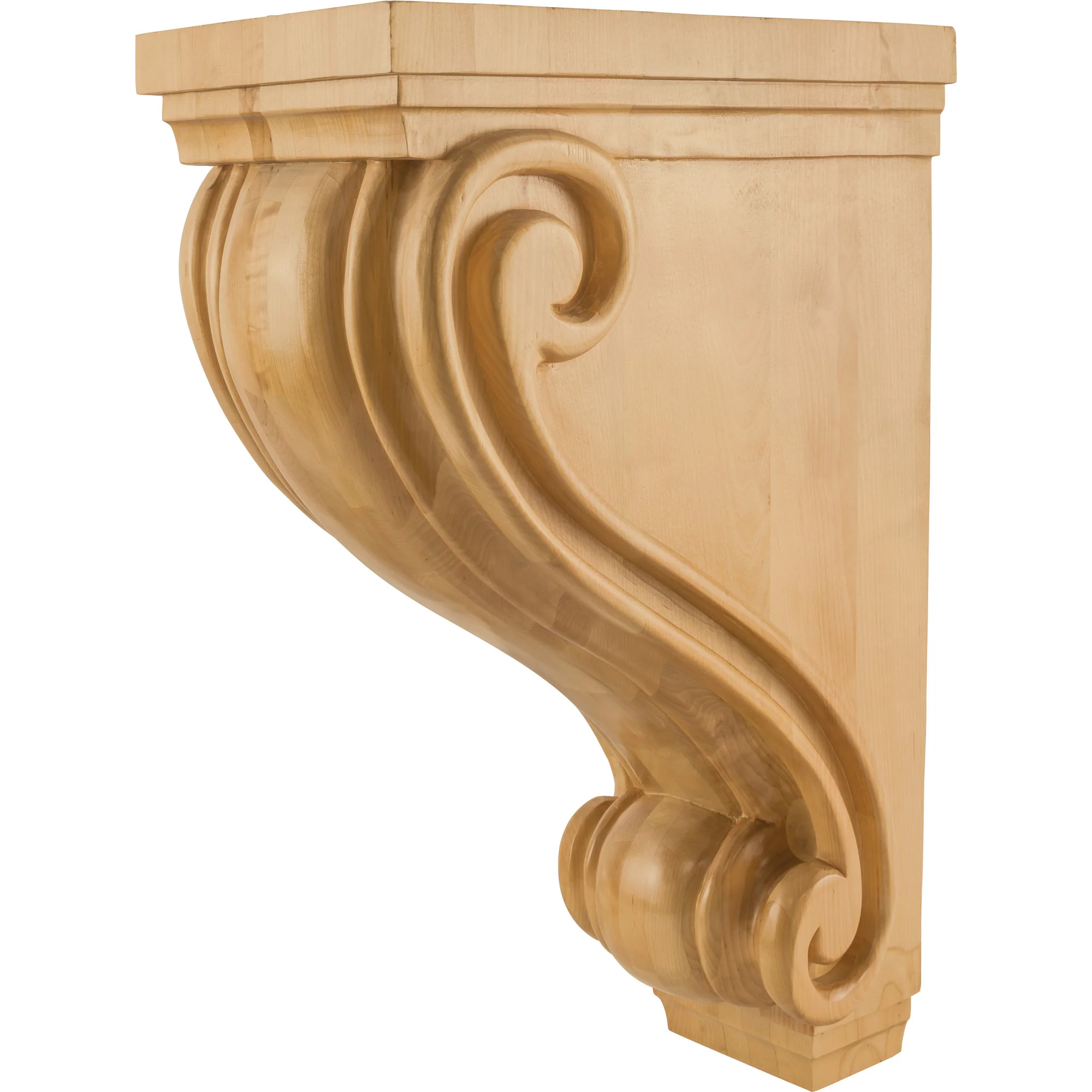 Hardware Resources Scrolled Corbel White Birch 24″ Length 9-1/2″ Width