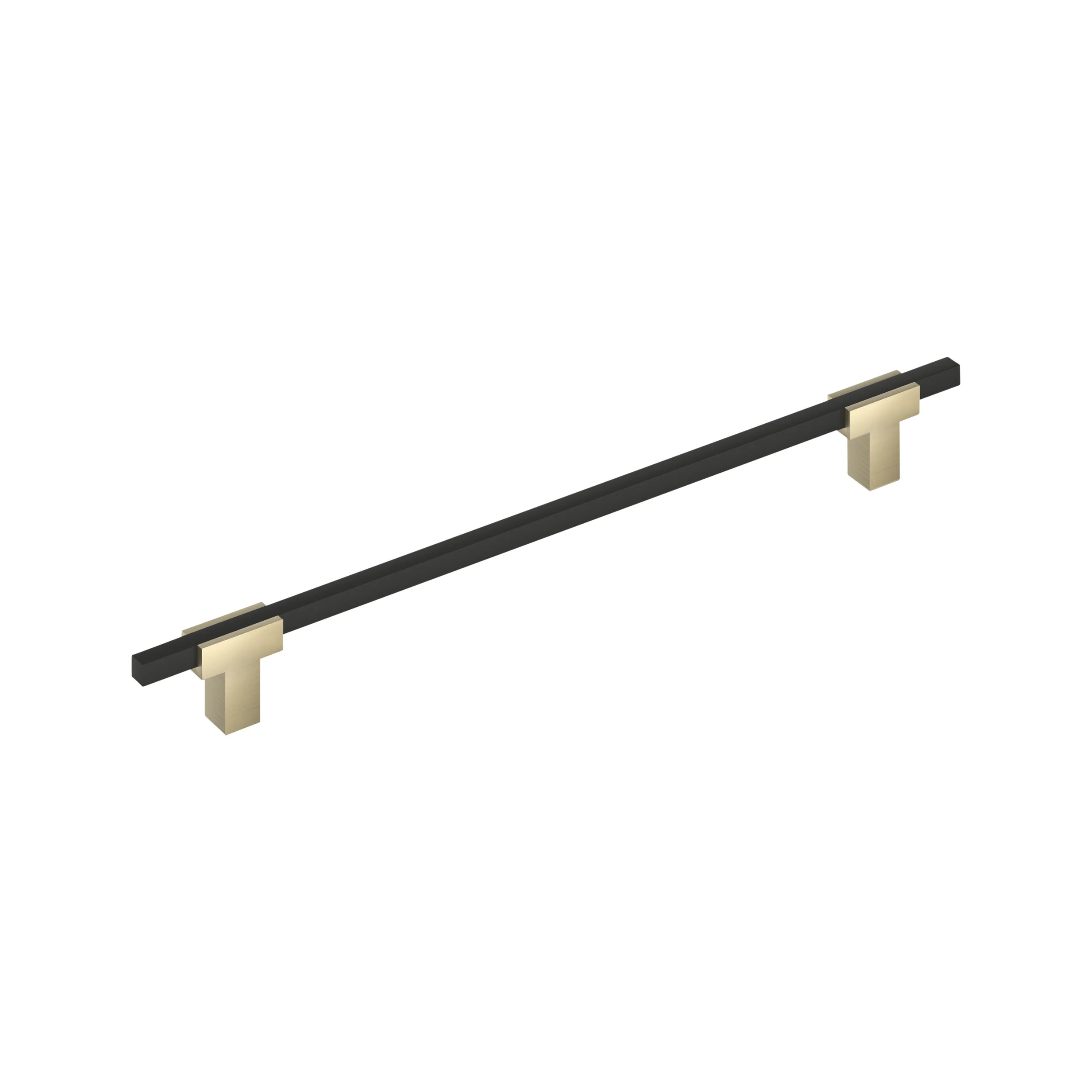 Amerock Urbanite Pull Golden Champagne/Matte Black 10-1/16″ Center to Center