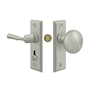 Deltana Storm Door Latch Rectangular Tubular Lock, Satin Nickel
