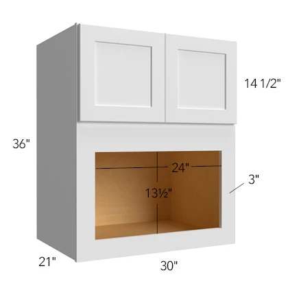 Wall Microwave 30 W X 36 H X 21 D (cut out max 28-1/2 x 19-3/4) – Luna Oak by Fabuwood