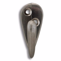 Coat Hook Zinc Die Cast Brushed Nickel 1-3/4″ Projection