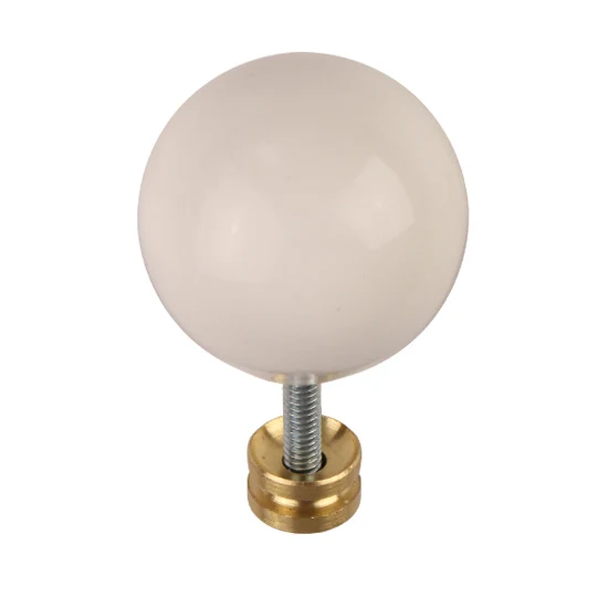 Porcelain Knob 1-1/4" Diameter, 15/16" Projection, White With Antique English Center