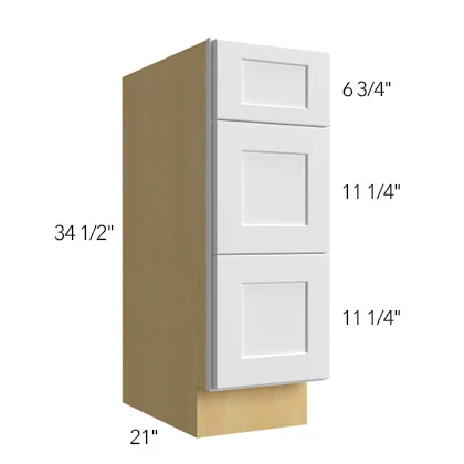 Vanity 3 Drawer 21 W X 34-1/2 H X 21 D – Luxe by Fabuwood