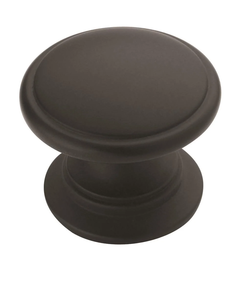 Amerock Ravino Knob 1-1/4″ Diameter, Matte Black