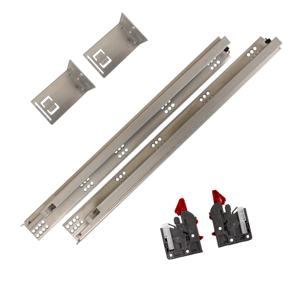 CSH Soft Close Under-Mount Slide Full Extension 85 lbs Static Load Capacity 15" Length