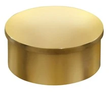Flush End Cap for 2″ Tubing Polished Brass
