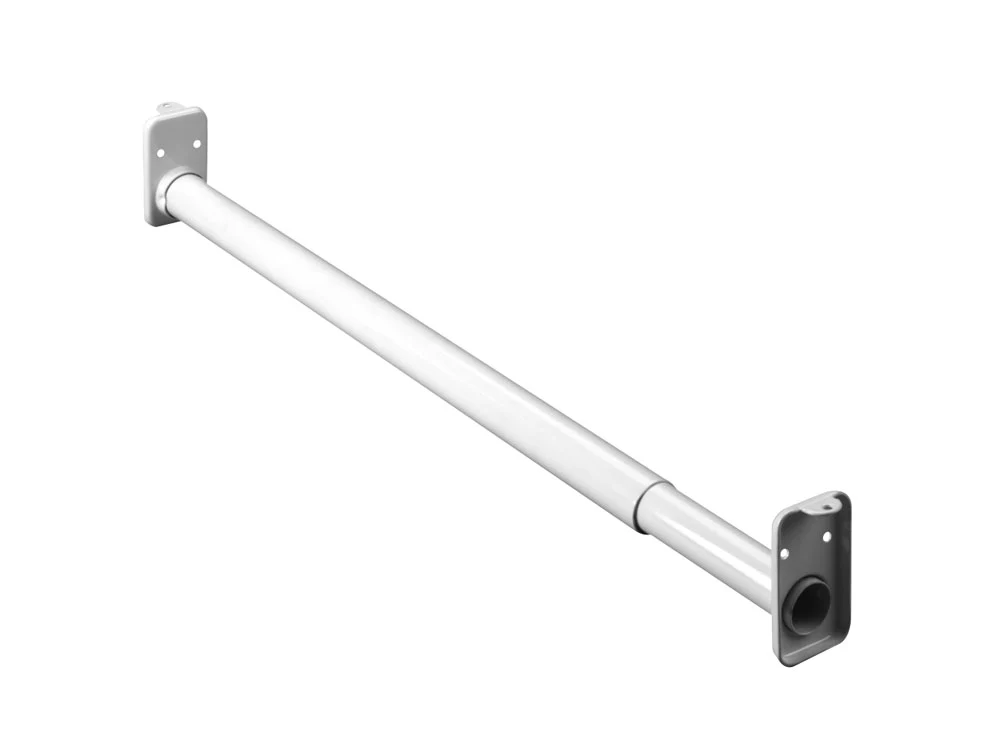 Adjustable Closet Rods- Steel – 18″ to 30″ – White, Multiples of 10