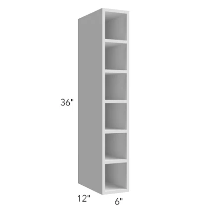 Wall Wine Cube 6 W X 36 H X 12 D – Luna by Fabuwood (screws visible on the exposed sides)
