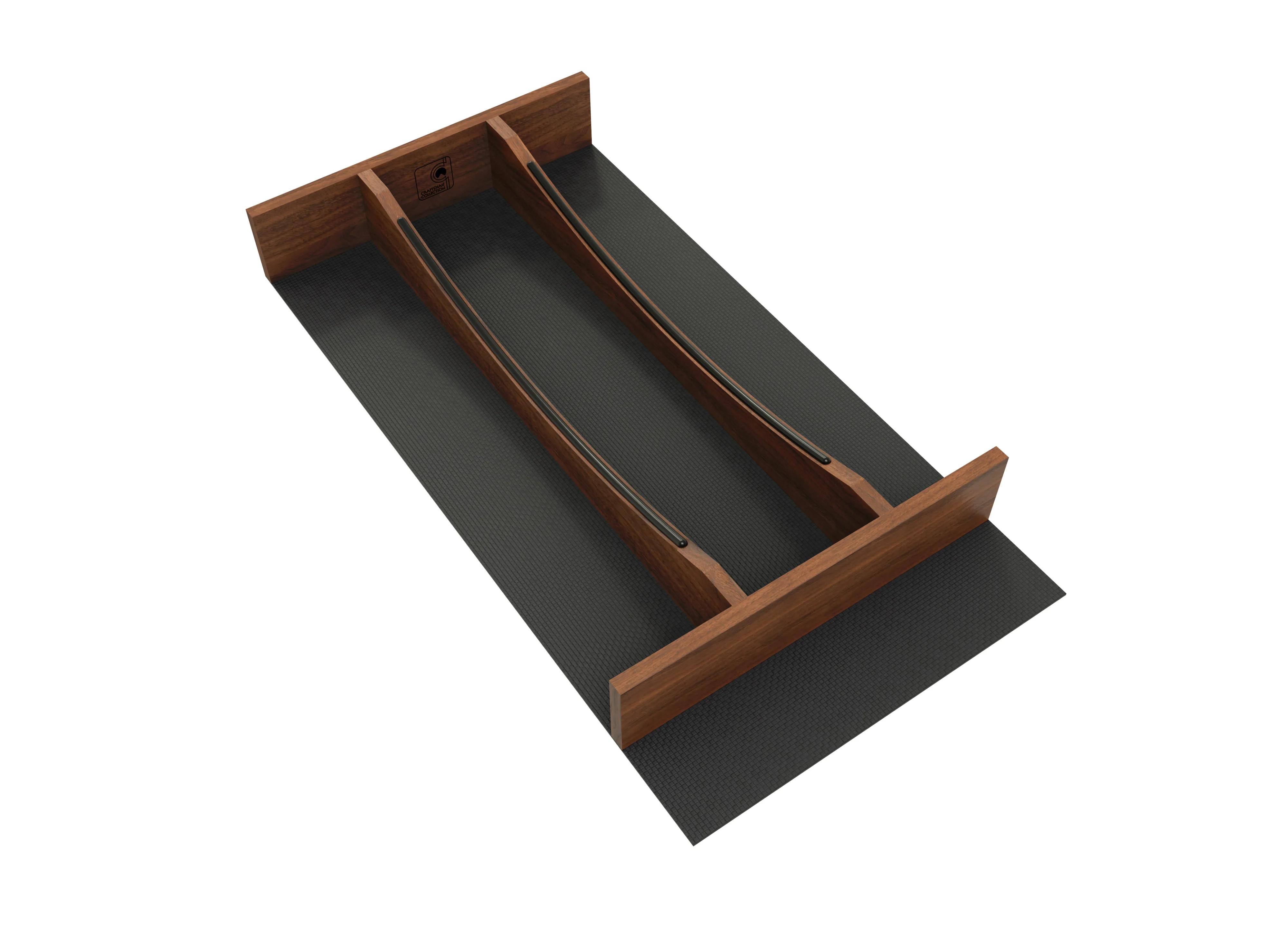 Craftsman Collection Solid Maple Utensil Drawer Insert w/ Black Accents, 15″ Walnut
