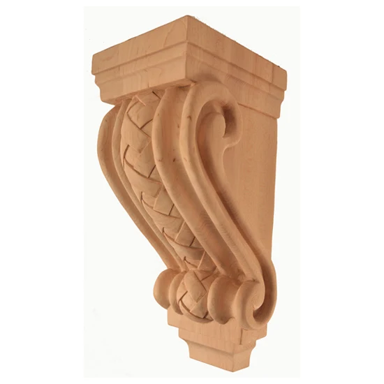 Basket Weave Corbel Rubberwood 4-1/2″ x 5″ x 10″