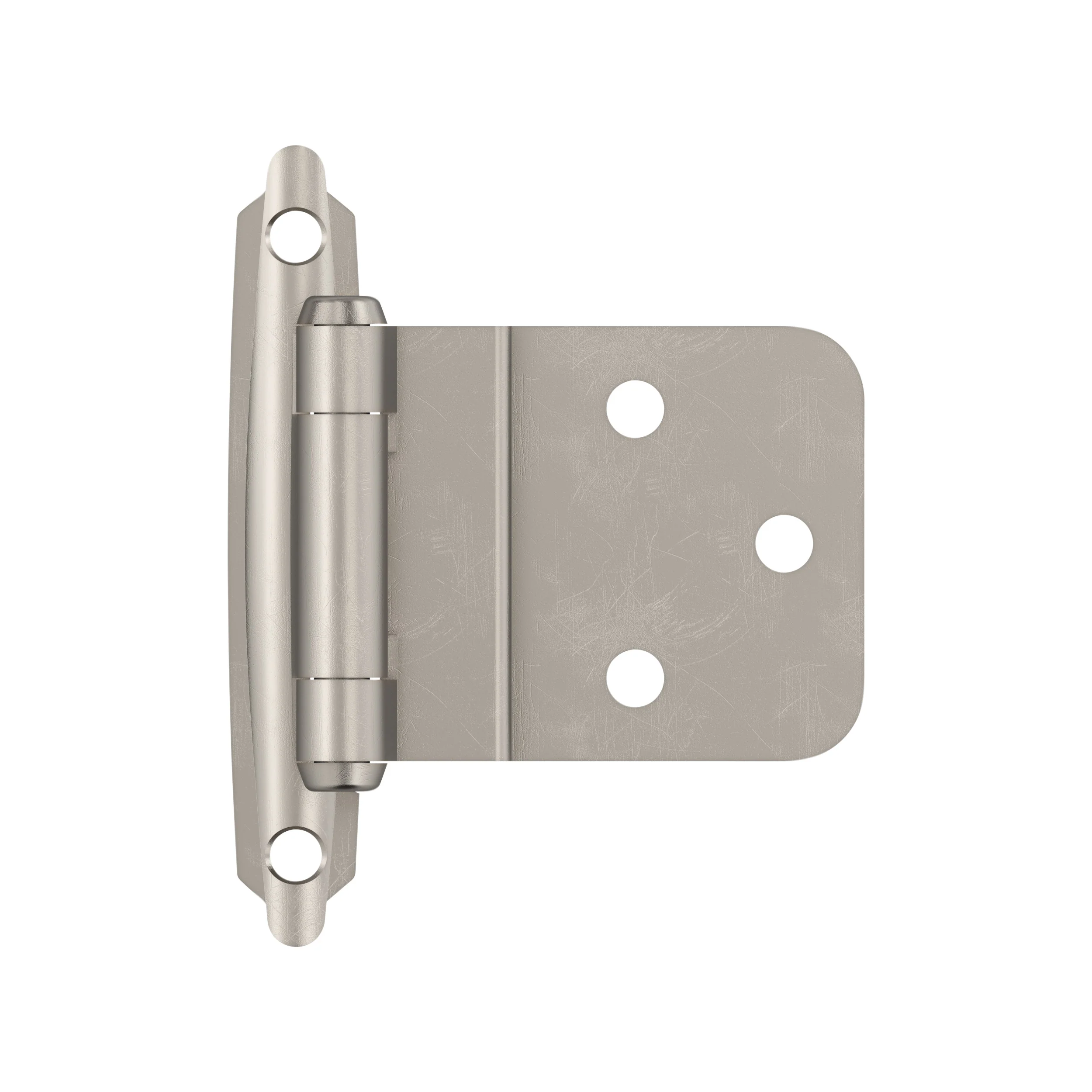 Amerock Self-Closing Hinge 3/8″ Inset Face Mount, Satin Nickel