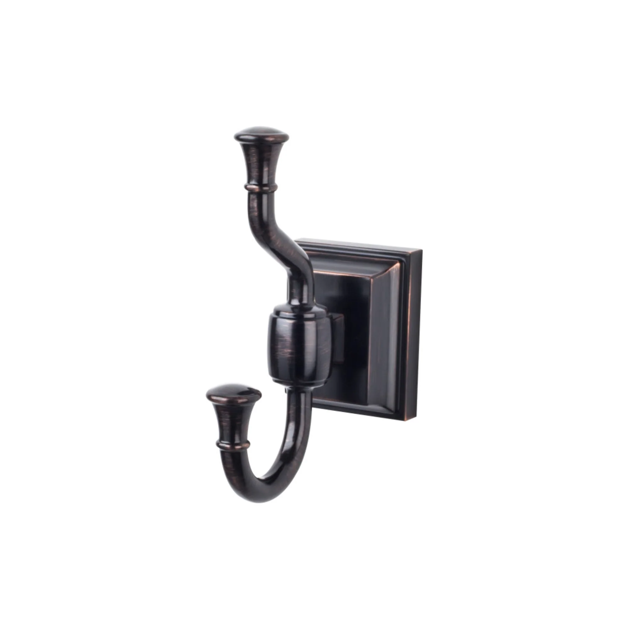 Top Knobs Stratton Bath Double Hook, Tuscan Bronze
