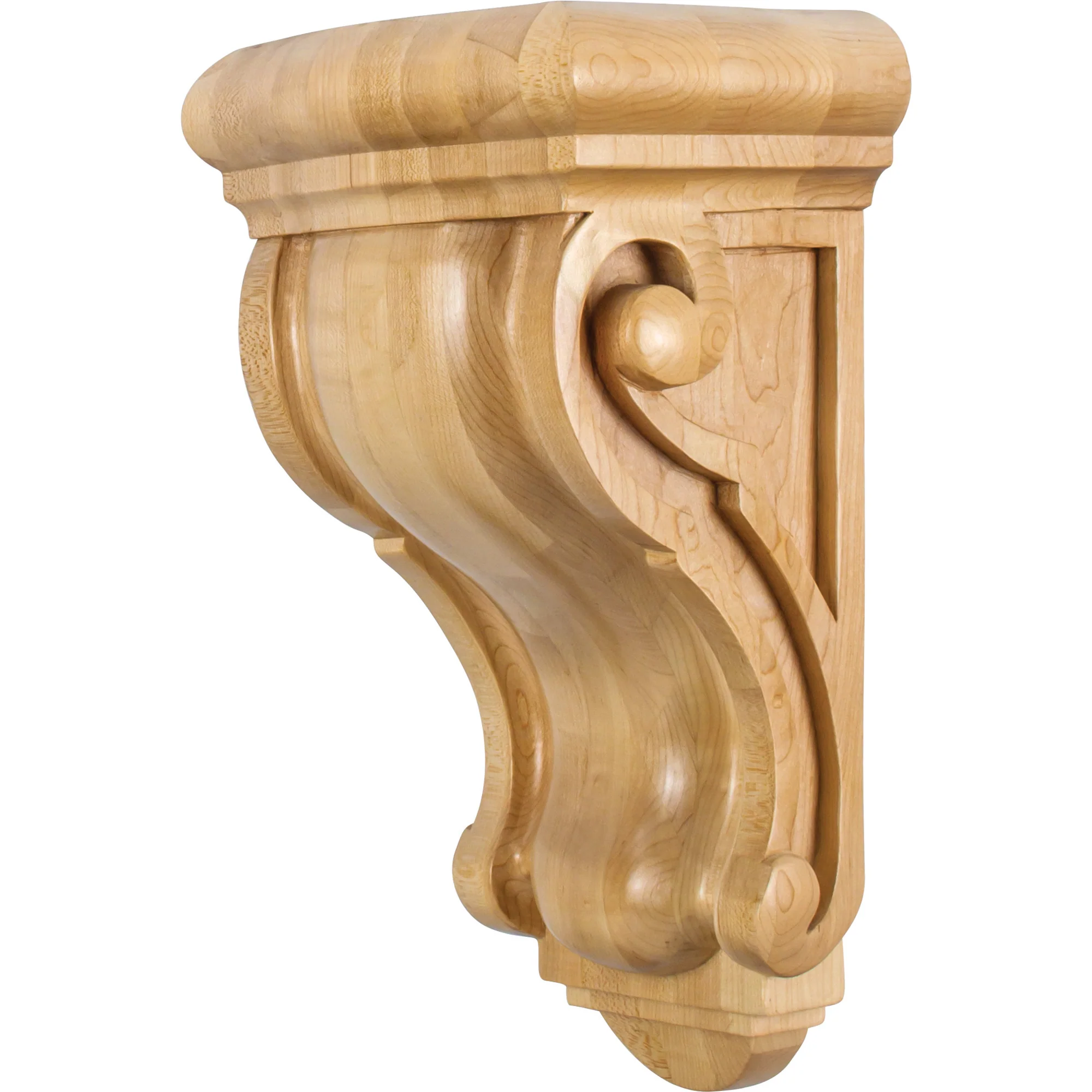 Hardware Resources Wide Profile Smooth Scrolled Corbel Maple 14″ Length