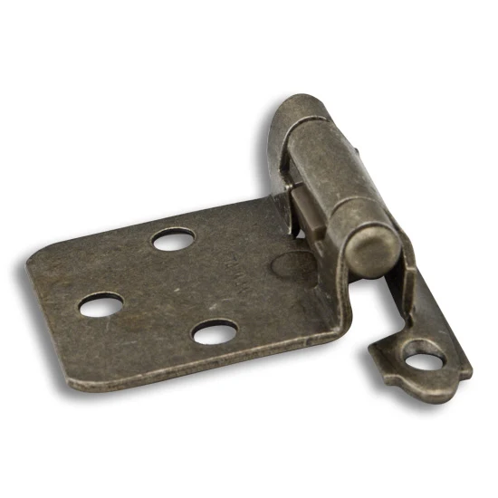 Hinge Semi-Concealed Self Closing Overlay Antique Brass