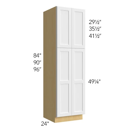 Pantry Cabinet 30 W X 90 H X 24 D – Luxe Oak by Fabuwood
