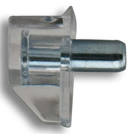 Shelf Support, Clear, 5 Mm Shank Size  5,000 Per Box