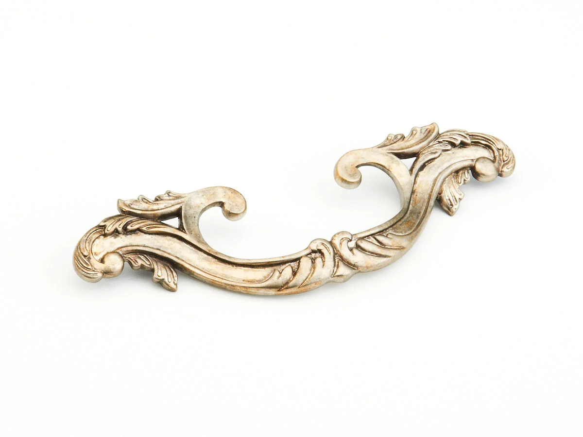 Schaub French Court Swag Pull Monticello Silver 5-3/8″ Center to Center