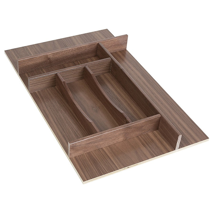 Walnut Waste System With Double 34 Quart Bins 14-7/8”W x 19-5/8”H x 21-1/2”D