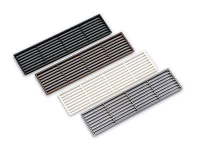Plastic Rectangular Ventilator Chrome 257 x 68 mm