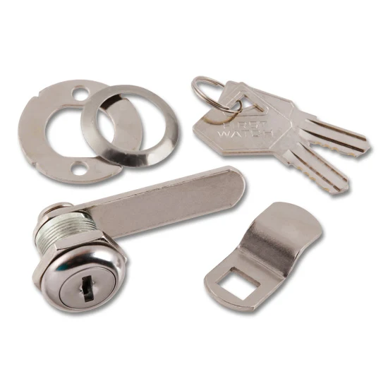 Cabinet & Drawer Cam Lock, 1/4″ Max Thickness, Keyed Different, Chrome