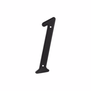 Deltana 4″ Numbers Zinc Die-Cast Black Black Packed Number 1