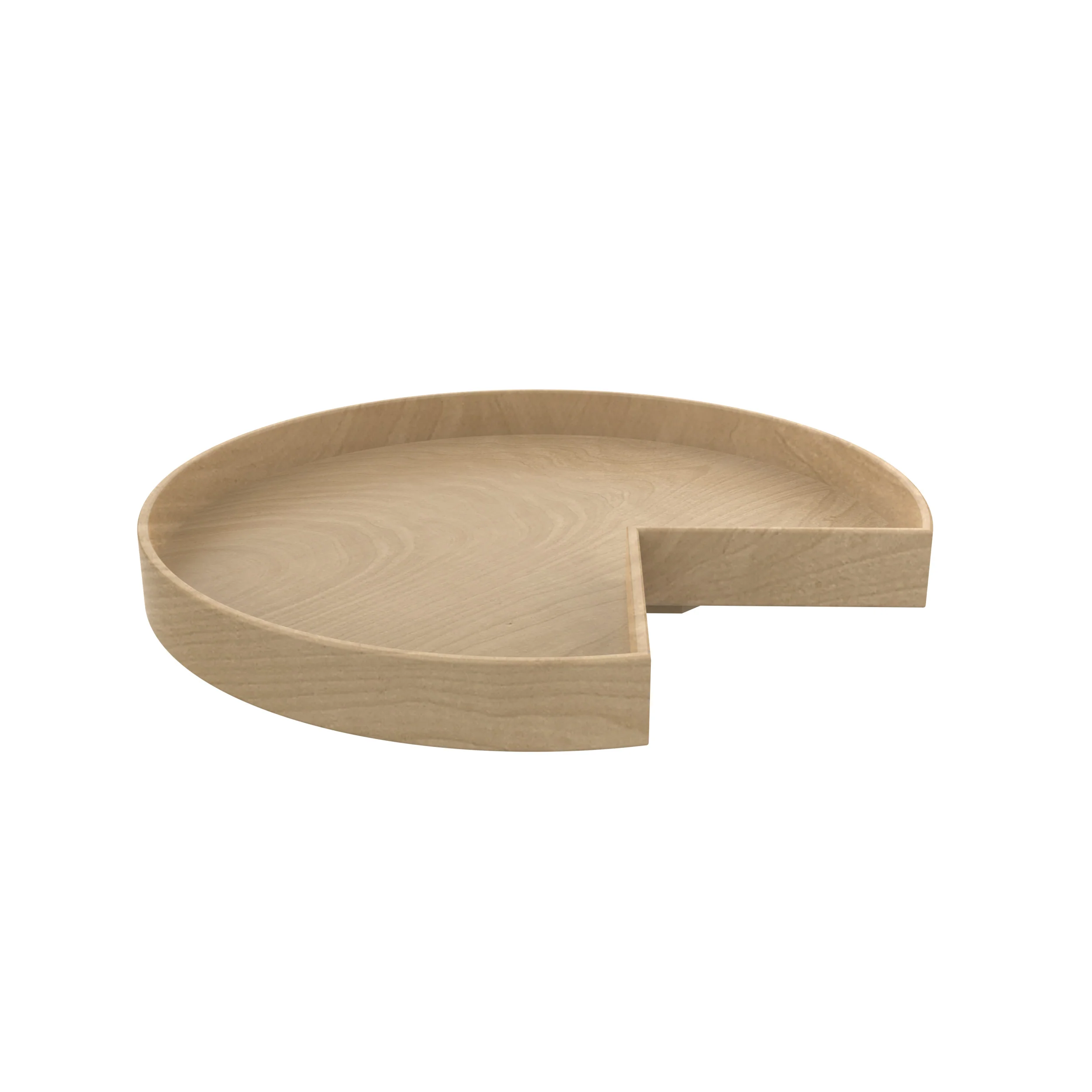 Rev-a-shelf Lazy Daisy Kidney Tall Rim Single Tray, Alum Bearing Wood Lazy Susan 32″ Diameter