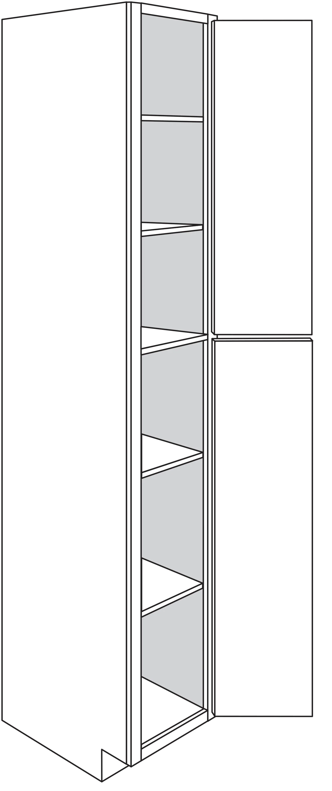 Pantry Cabinet 18 W X 96 H X 24 D – Essex Oak by JSI
