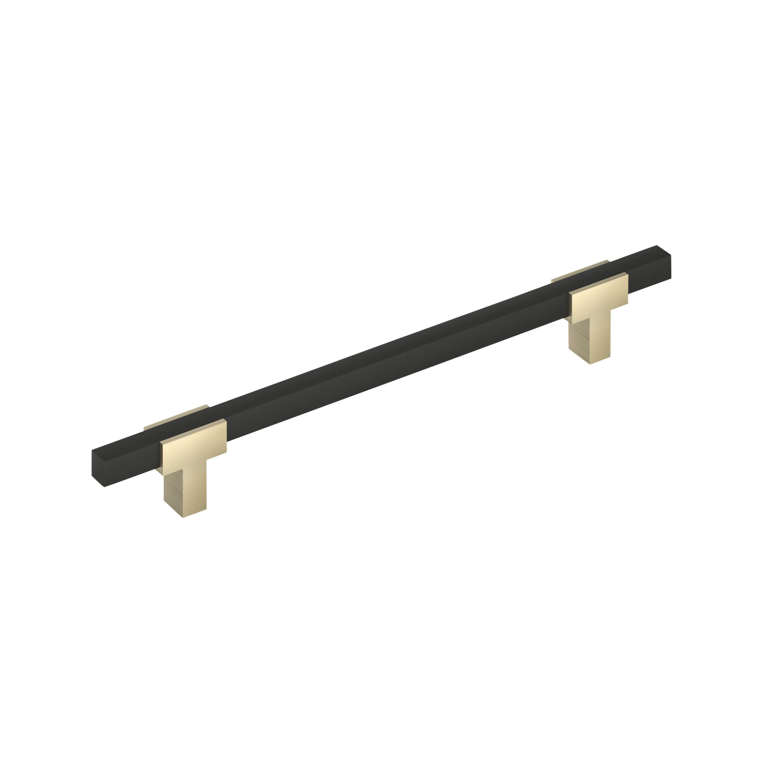 Amerock Urbanite Pull Golden Champagne/Matte Black 12″ Center to Center