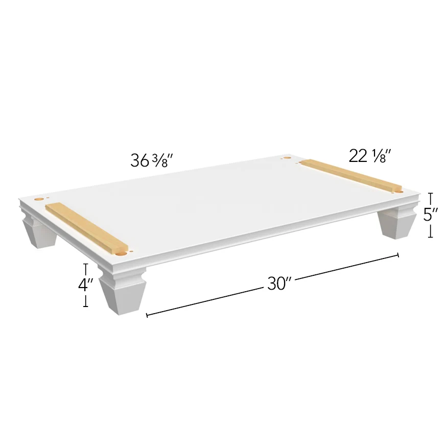 Vanity Platform Vera w/ Cove Feet 30-3/8 W X 5 H X 22-1/8 D – Luna Oak by Fabuwood